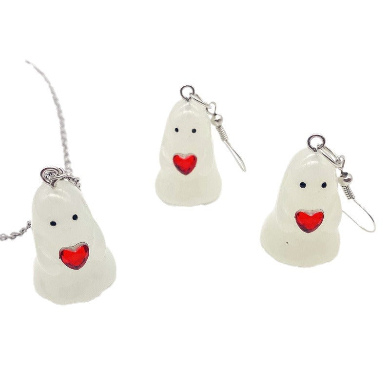 Wholesale  3D Glow Ghost Pumpkin Candy Earrings Fashion Accessory Gift