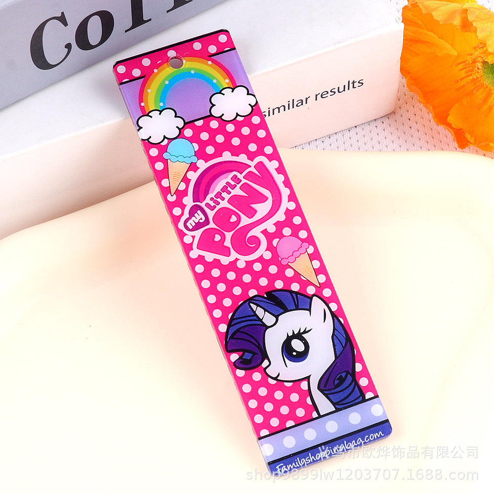 Wholesale 10pcs Cartoon Acrylic Double-sided Bookmark
