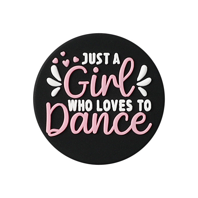 Wholesale 20pcs  pink ballet   Focal Beads DIY Bead Accessories