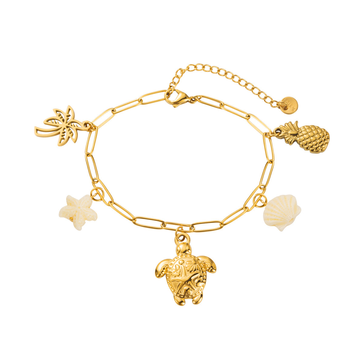 Wholesale Stainless Steel Starfish Shell Bracelet