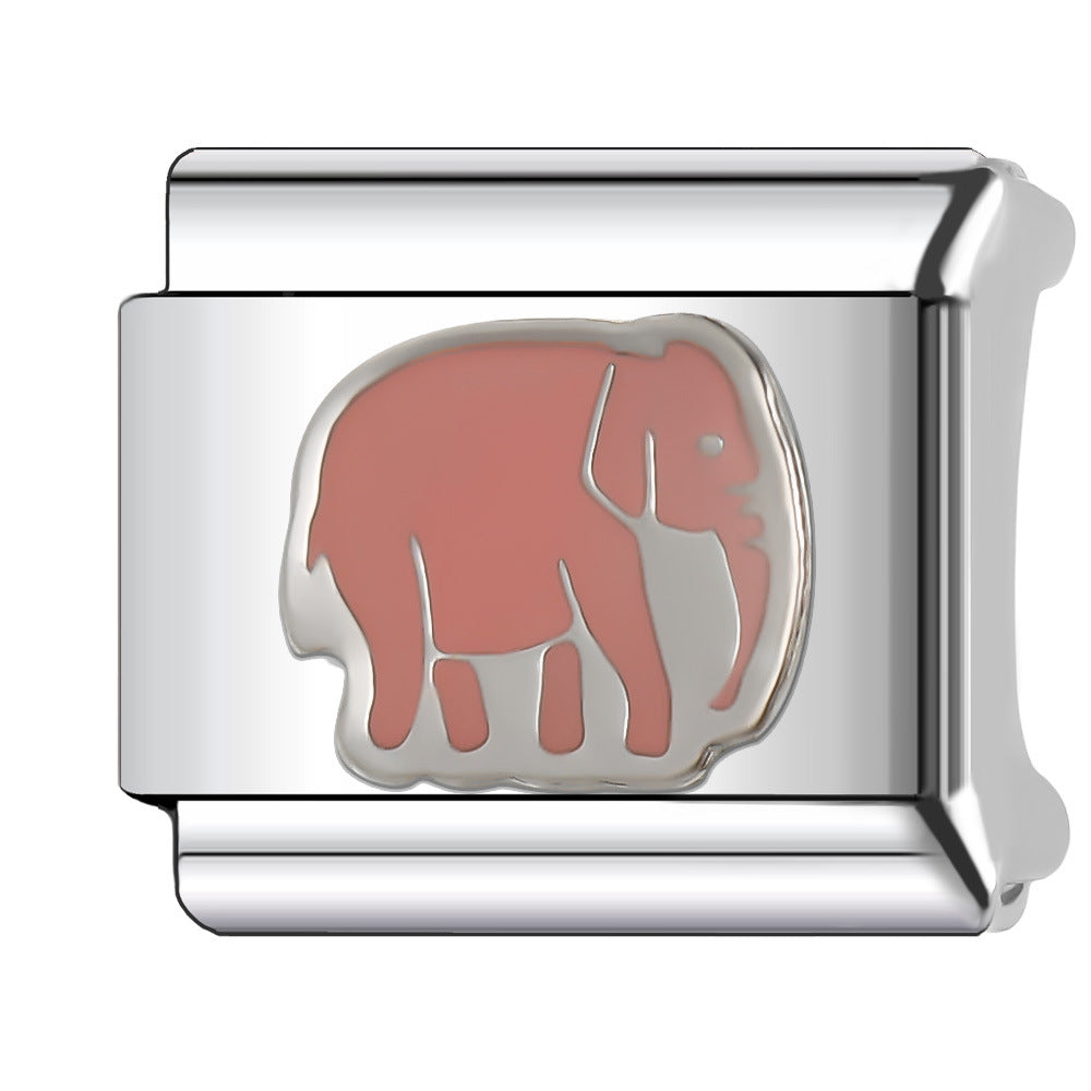 Wholesale Italian Charm Bracelet 9mm DIY Splicing Cute Pet Series Stainless Steel Composable Bracelet