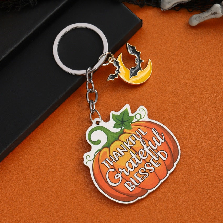 Wholesale Halloween Bat Pumpkin Ghost Wood Keychains ACC-KC-RongR080