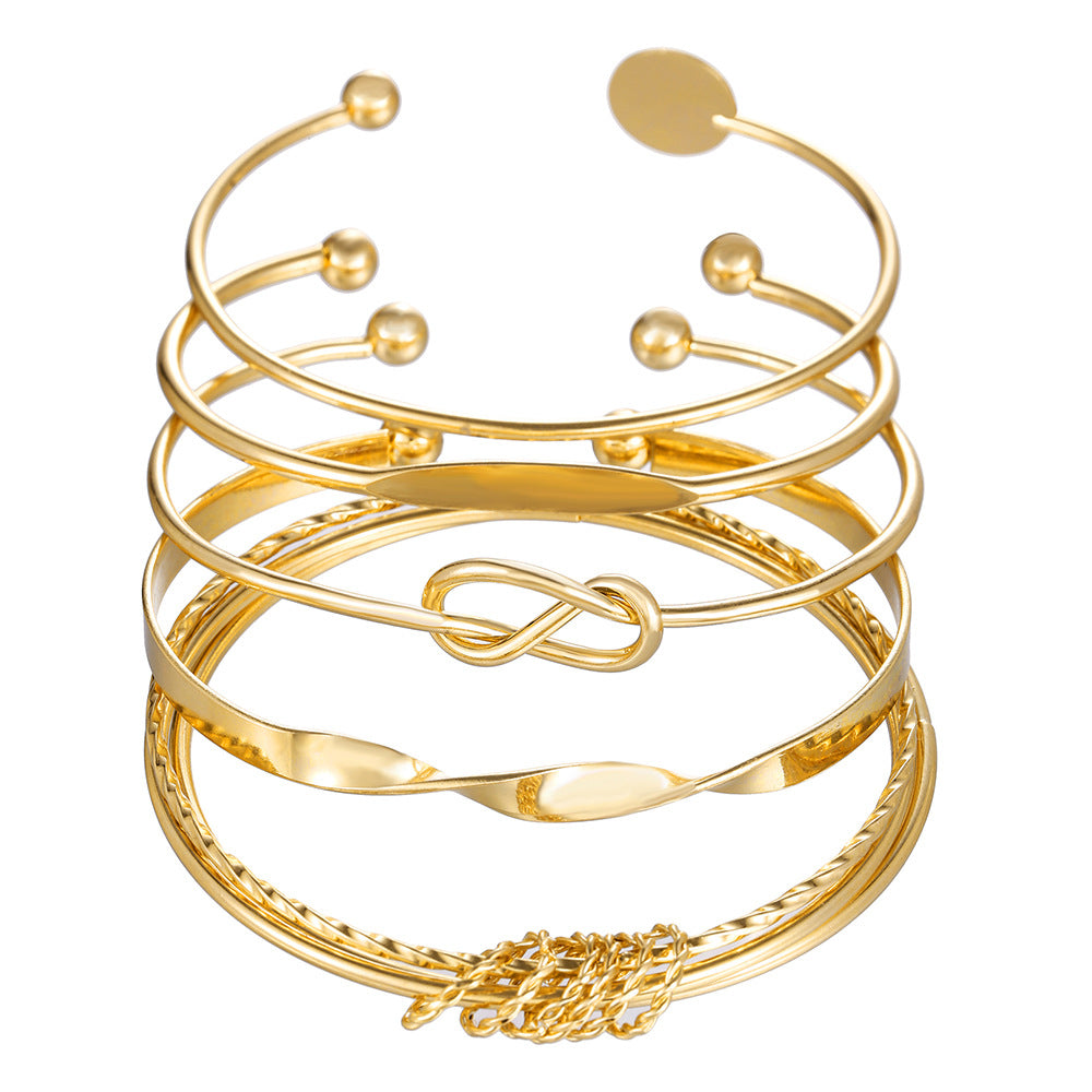 Wholesale Set of 12 Bracelets Set Cross-Border Jewelry Bohemian Style Multi-Layer Alloy Bracelets