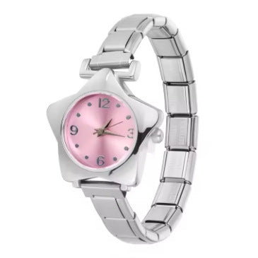 Wholesale Colorful five-pointed star stainless steel watch band