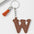 Wholesale PU leather 26 English letters colorful cowhide tassel keychain
