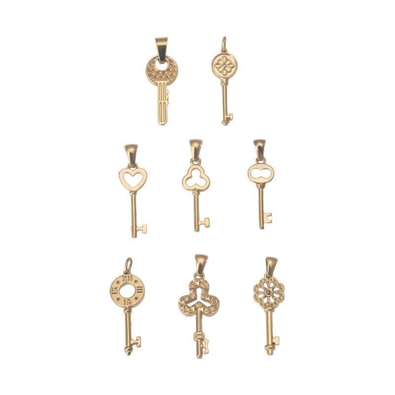 Wholesale Stainless Steel Gold Diverse Key Pendant