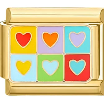 Wholesale 10pcs Italian Charm Bracelet 9mm DIY Splicing Removable Gold Series Stainless Steel Composable Bracelet