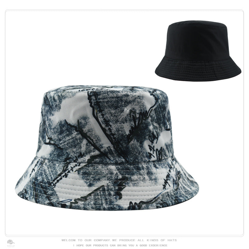 Wholesale Retro Pattern Printed Bucket Hat Double Sided Basin Hat ACC-HT-DaQi001