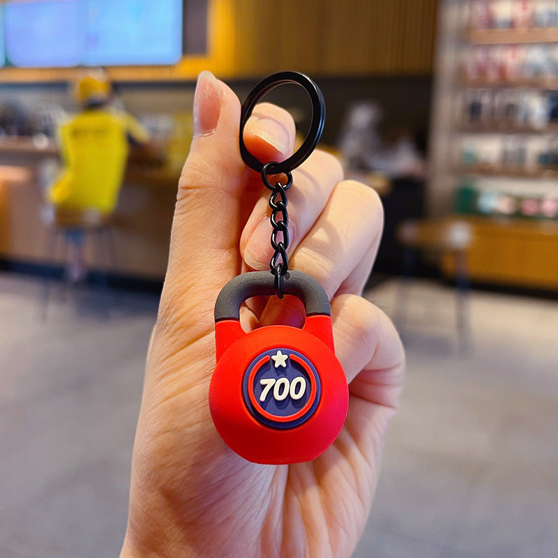 Wholesale PVC Kettlebell Keychain Pendant - Fitness Design,  Couples Gift,  Car Key Accessory,  Boutique Resale