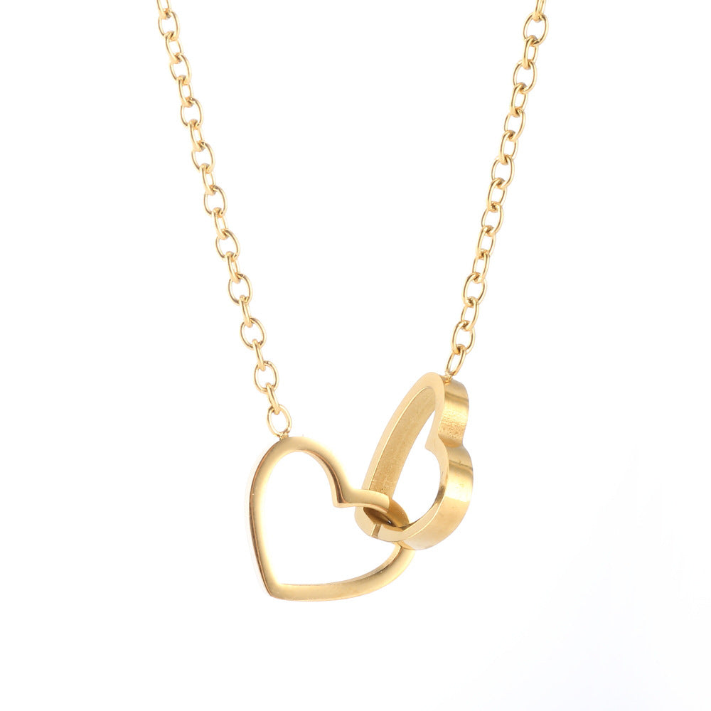 Wholesale Hollow Heart Stainless Steel Necklace ACC-NE-QinShi002