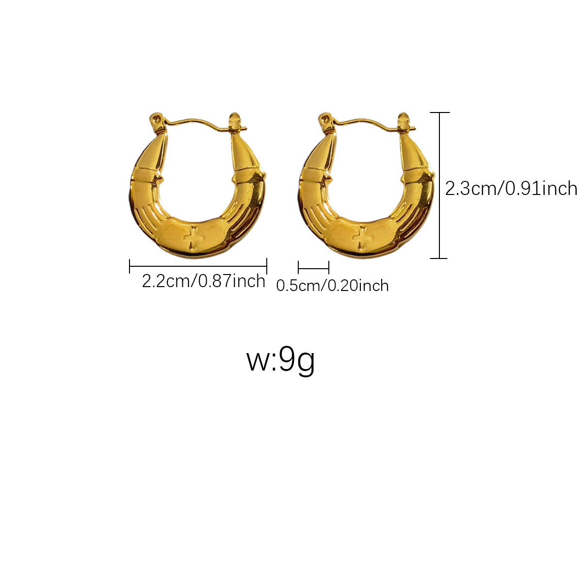 Wholesale  stainless steel 18K gold plating earrings
