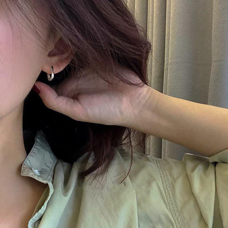 Wholesale S925 sterling silver U-shaped earrings geometric square all-match earrings