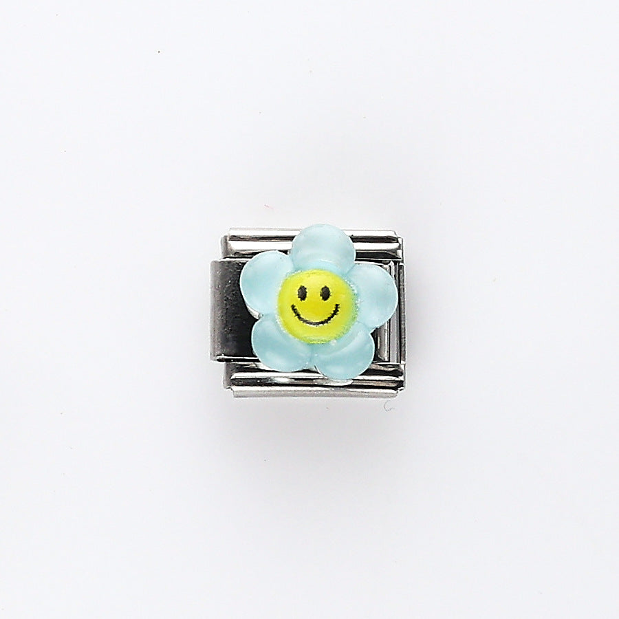 Wholesale 10pcs Italian Charm Bracelet 9mm DIY Splicing Heart Butterfly Stainless Steel Composable Bracelet