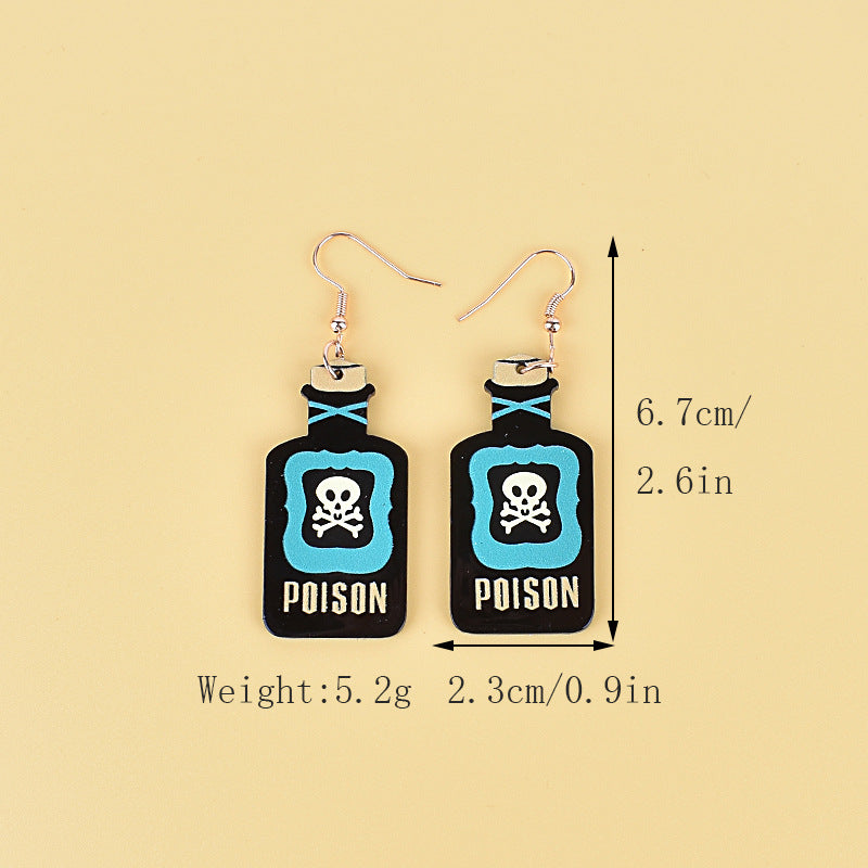 Wholesale Halloween Earrings Witch Tombstone Scream Ghost Acrylic  Earrings