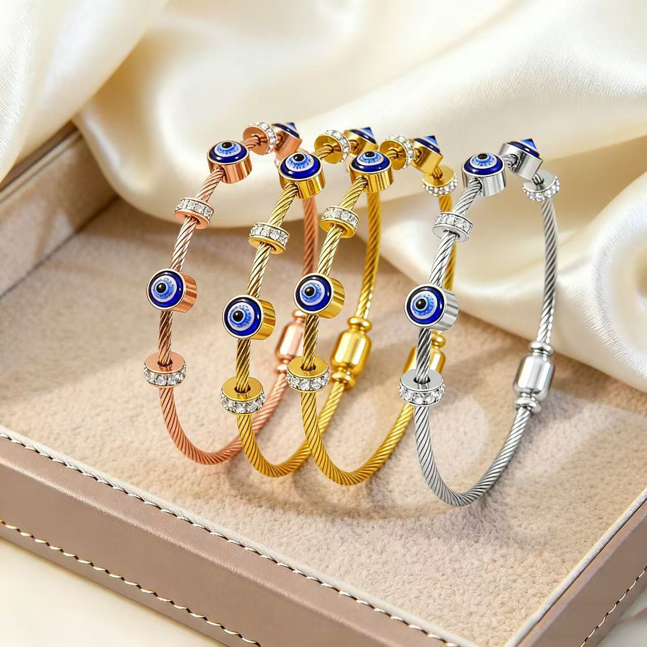 Wholesale devil' s eye oil drop bracelet retro Stainless Steel Bracelets