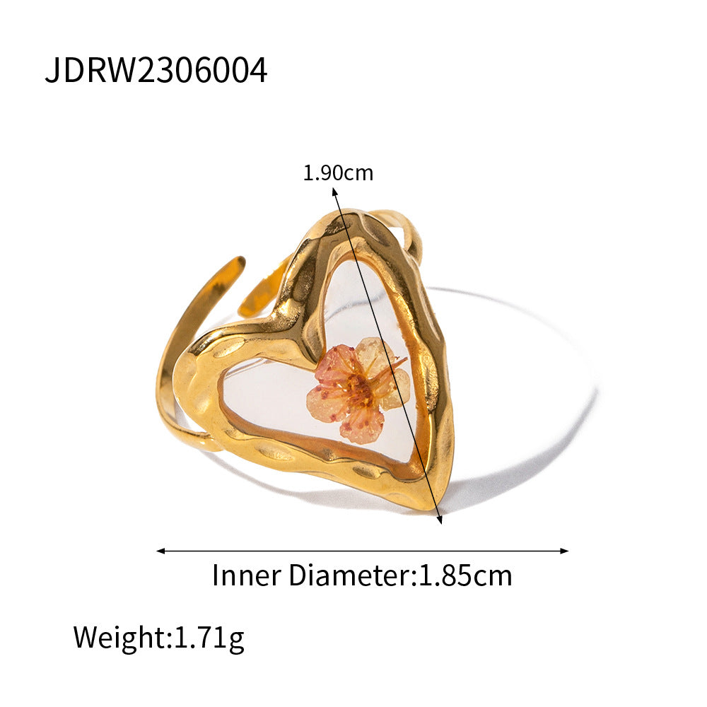 Wholesale Stainless Steel Zircon Retro Ring