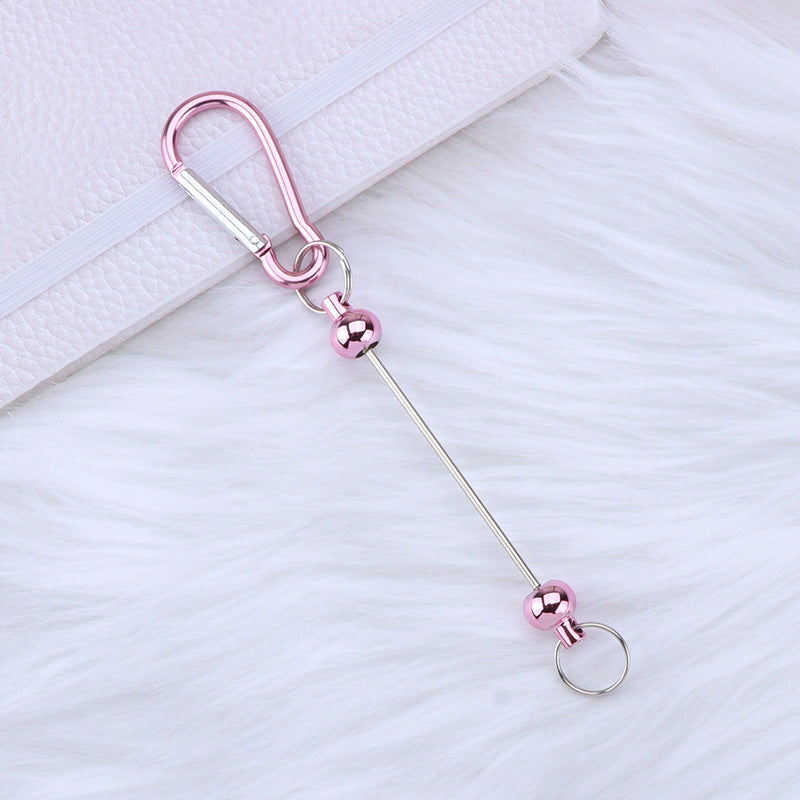 Wholesale 10pcs Beadable Keychains Carabiner D-Shaped Lock Buckle ACC-KC-JinBN001