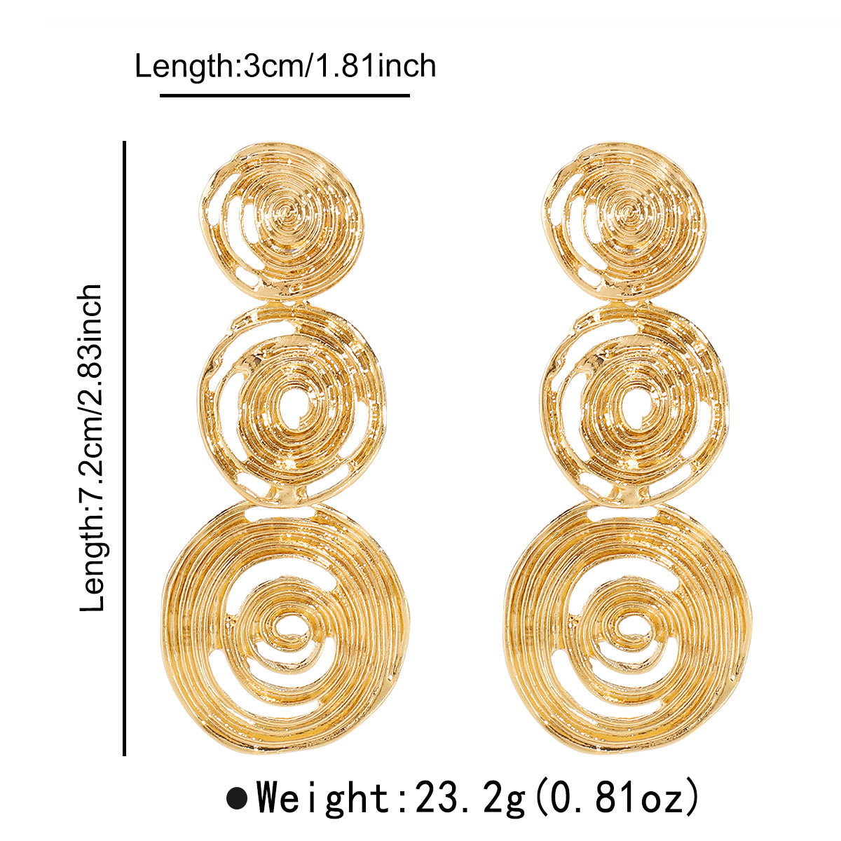 Wholesale long multi-layer geometric pendant earrings