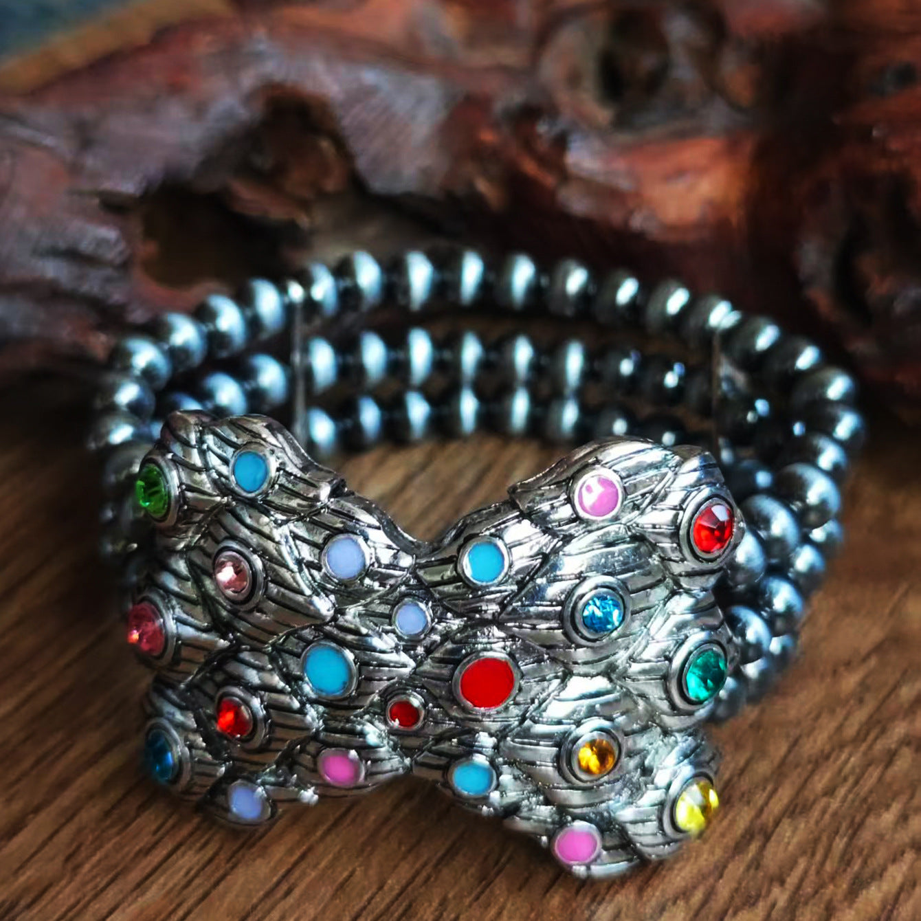 Wholesale Boho Multi Layer Cowgirl Bracelet With Peacock Bow Charm Chic Fashion Accessory For Casual Gift Giving