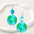 Wholesale  earth environmental protection glitter acrylic round ladies earrings
