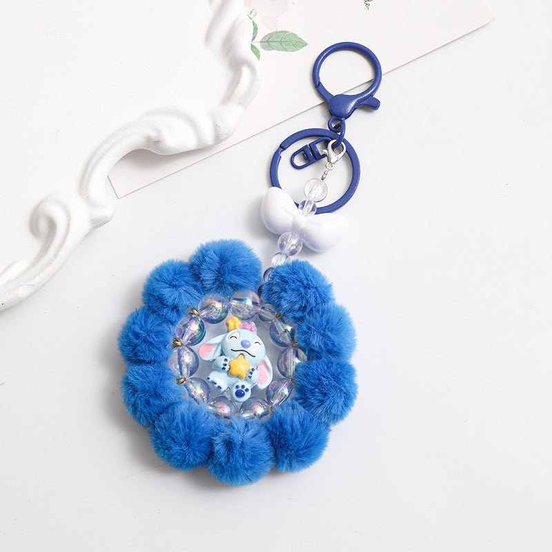 Wholesale Cartoon  Colorful I Handmade Beaded Acrylic Non-Peeling Keychain  ACCVIP