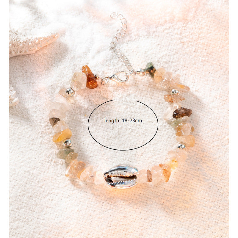 Wholesale Starfish Shell Necklace Adjustable Braided Bracelet Necklace Set ACC-NE-XLH003