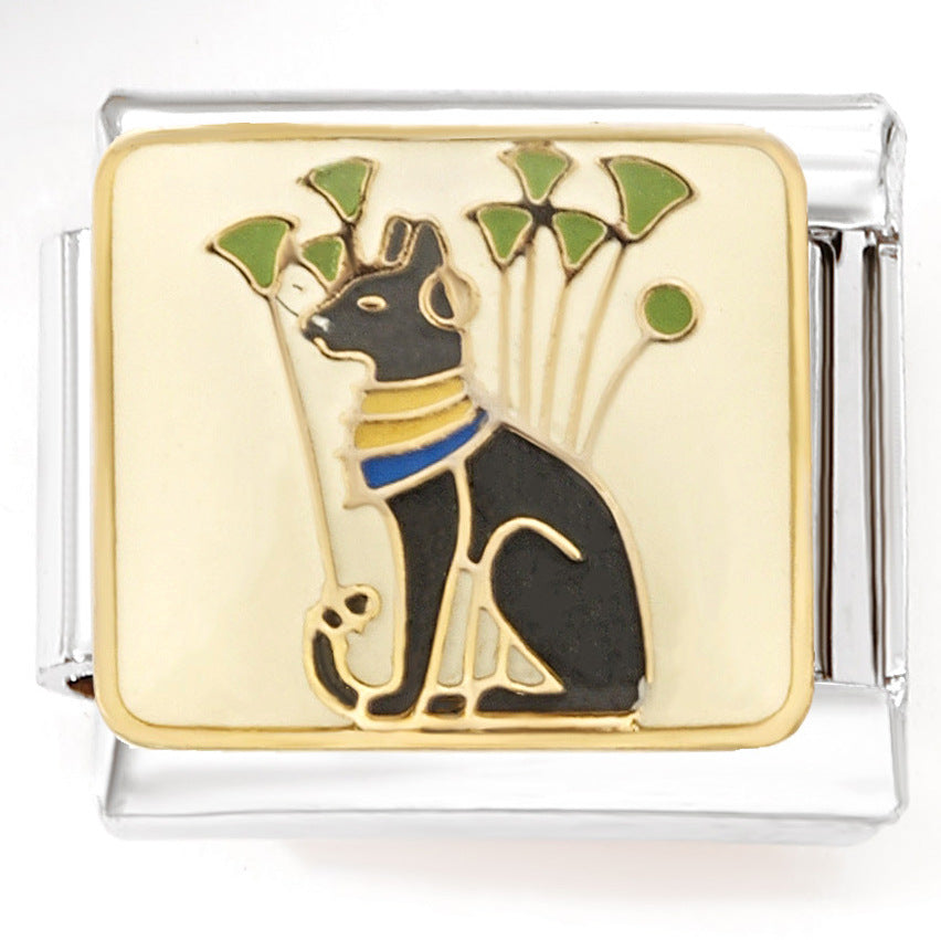 Wholesale Italian Charm Bracelet 9mm DIY Splicing Cute Cartoon Series Stainless Steel Composable Bracelet