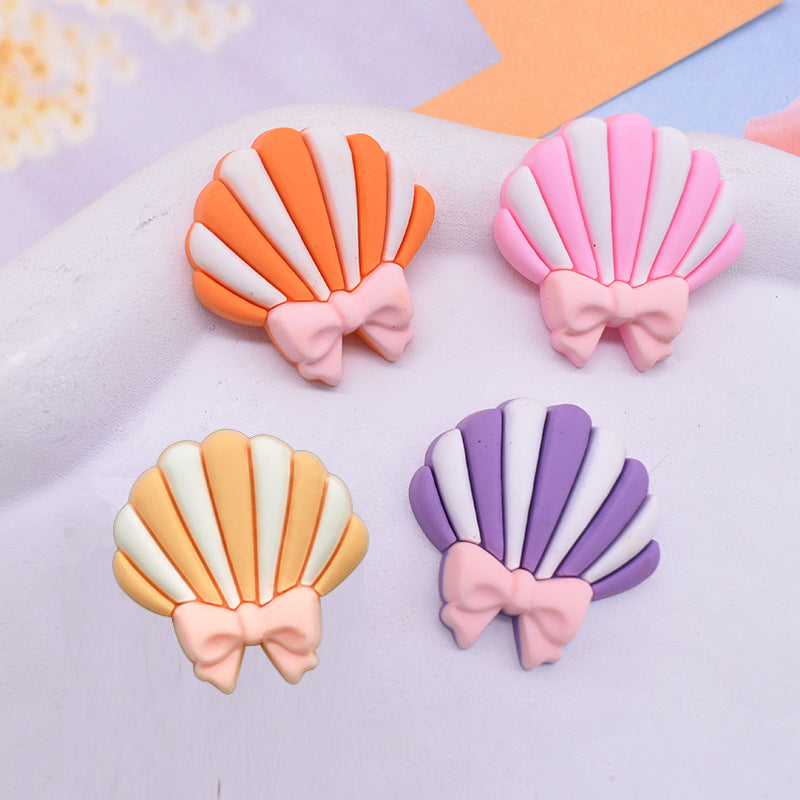 Wholesale Random 100pcs Multicolor Shell Series 10mm PVC Soft Straw Tube Cap