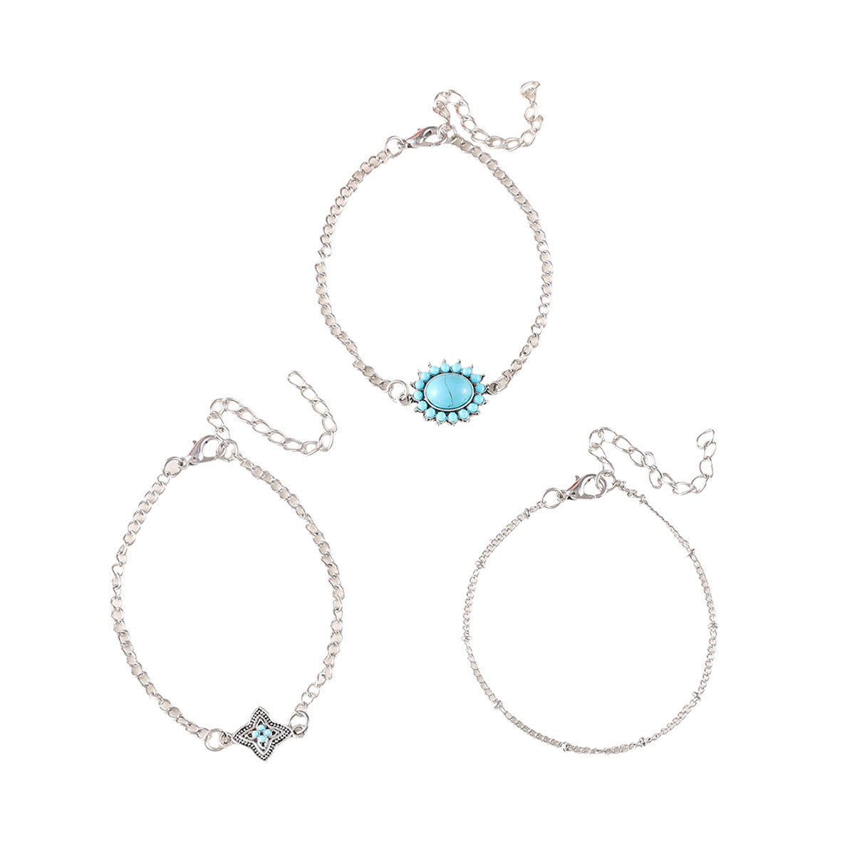 Wholesale Retro Bohemian Imitation Turquoise Bracelet,  Everyday Wear Fashion Accessory