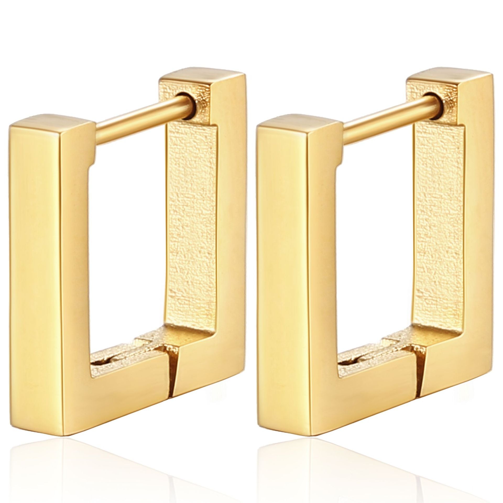 Wholesale Chic Geometric Earrings,  Hand-Polished Stainless Steel with Gold Electroplated Finish,  Jewelry Accessory for Women
