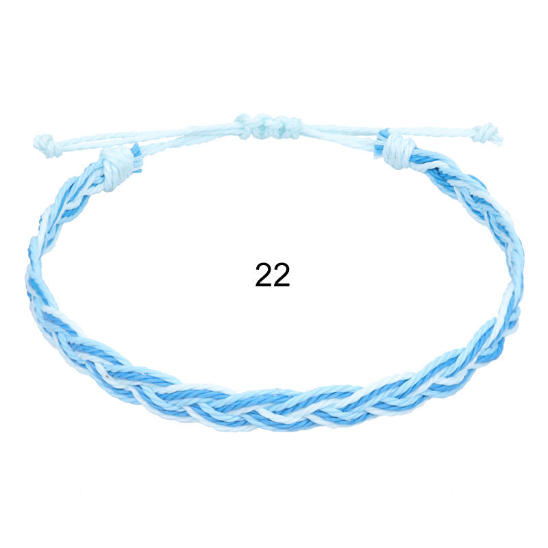 Wholesale Hand-woven rope Bohemian men' s wave bracelet