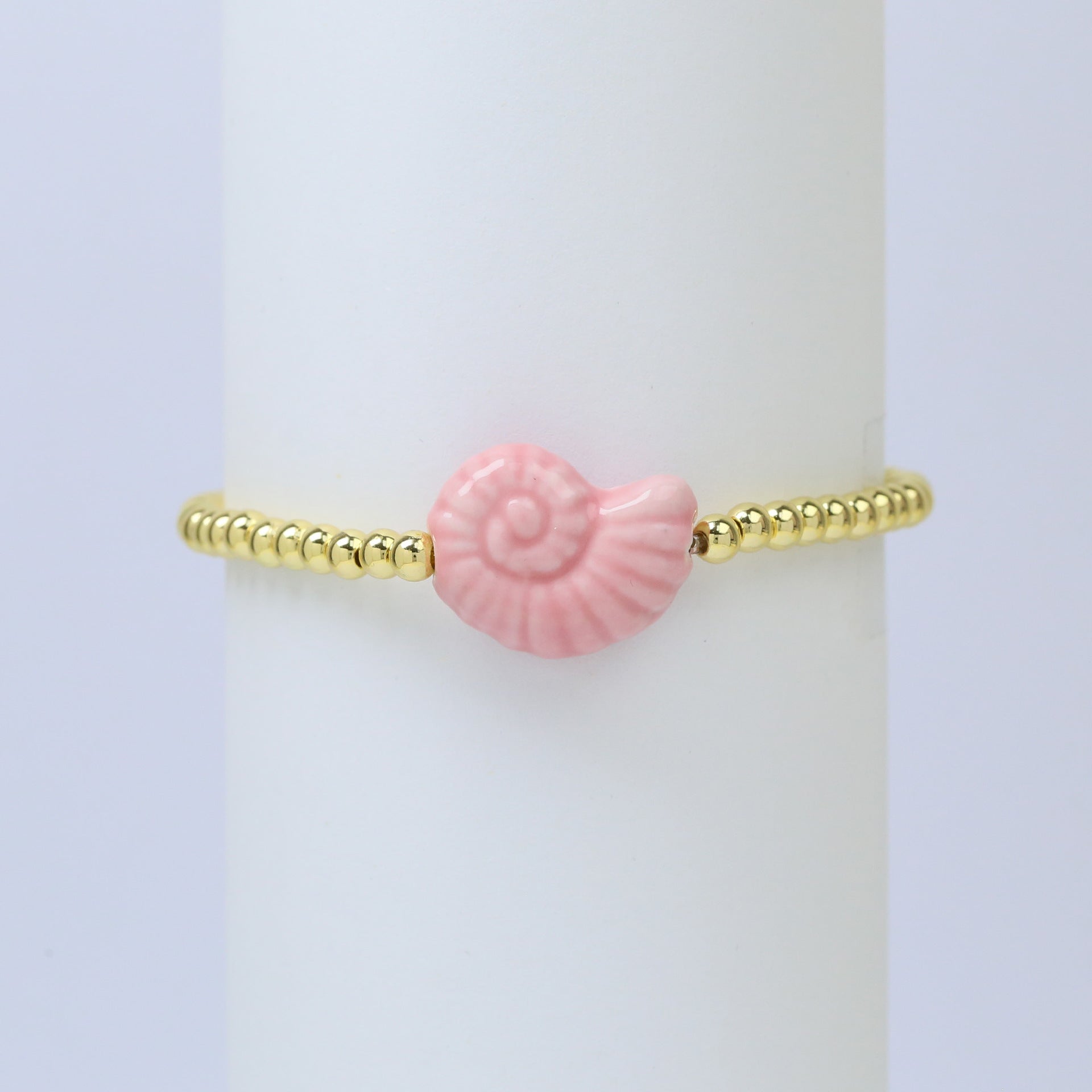 Wholesale Ocean Series Beach Style Conch Starfish Shell Fish Ceramic Glass Copper Bead Bracelet