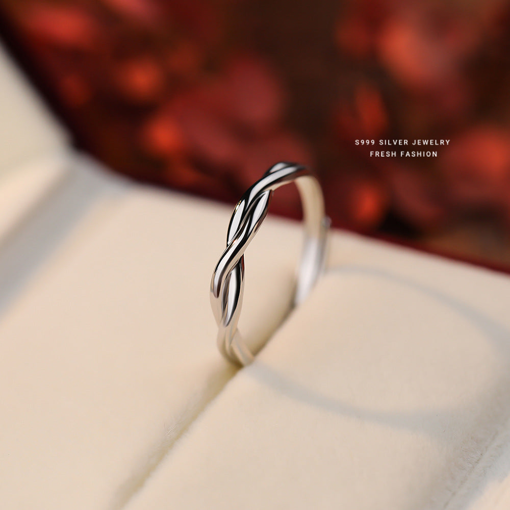 Wholesale S999 Silver Mobius Ring