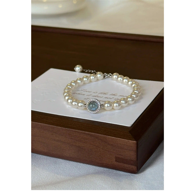 Wholesale  silver pearl bracelet light luxury bracelet