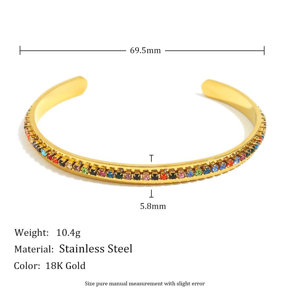 Wholesale Trendy Ins Style Branch-Shaped Five-Pointed Star Bracelet Stainless Steel Gold Plated Fashion Accessory