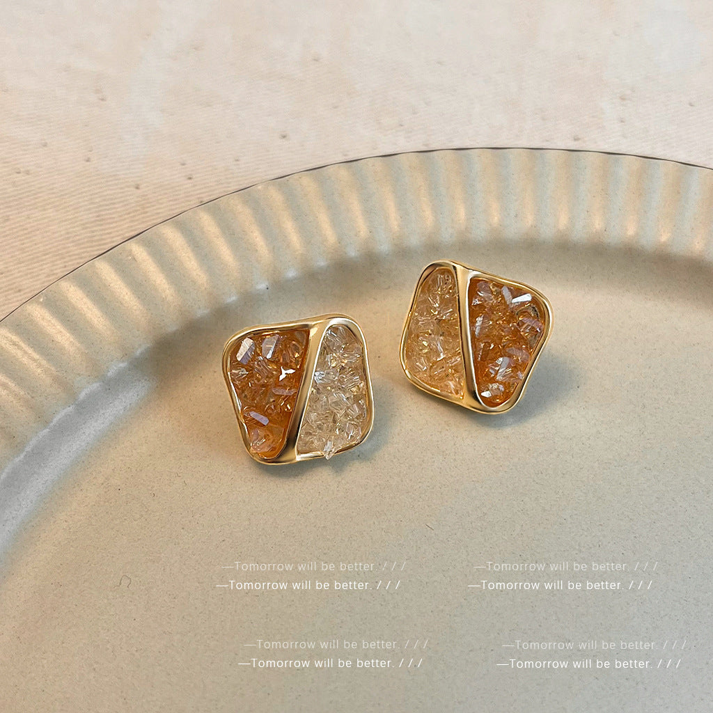 Wholesale Crystal Butterfly Earrings Flower Stud Earrings ACC-ES-Eryu005