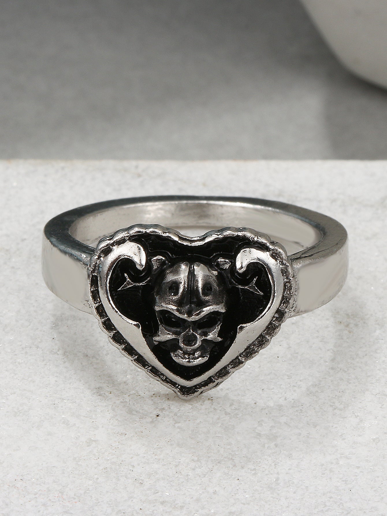 Wholesale Gothic Skull Ring Punk Exaggerated Alloy Open Ring