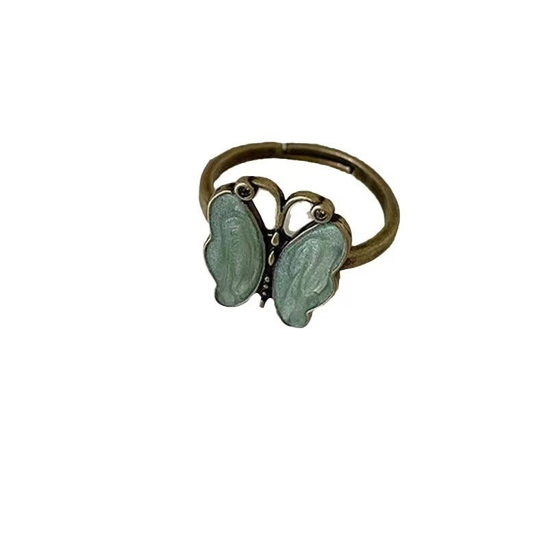Wholesale Butterfly Ring Retro Flower Open Ring