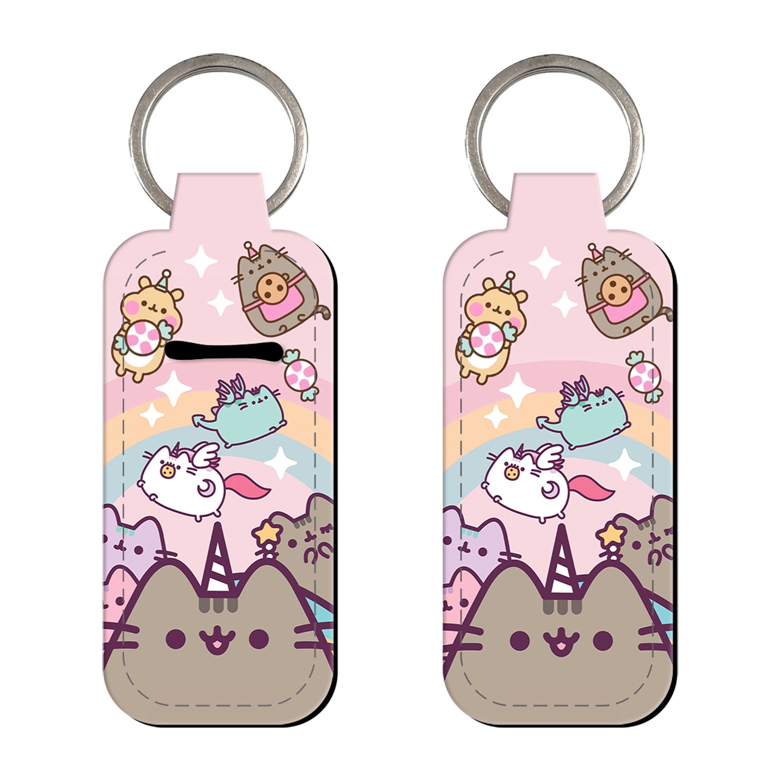 Wholesale 6pcs Fat Cat Keychain Lipstick Cover