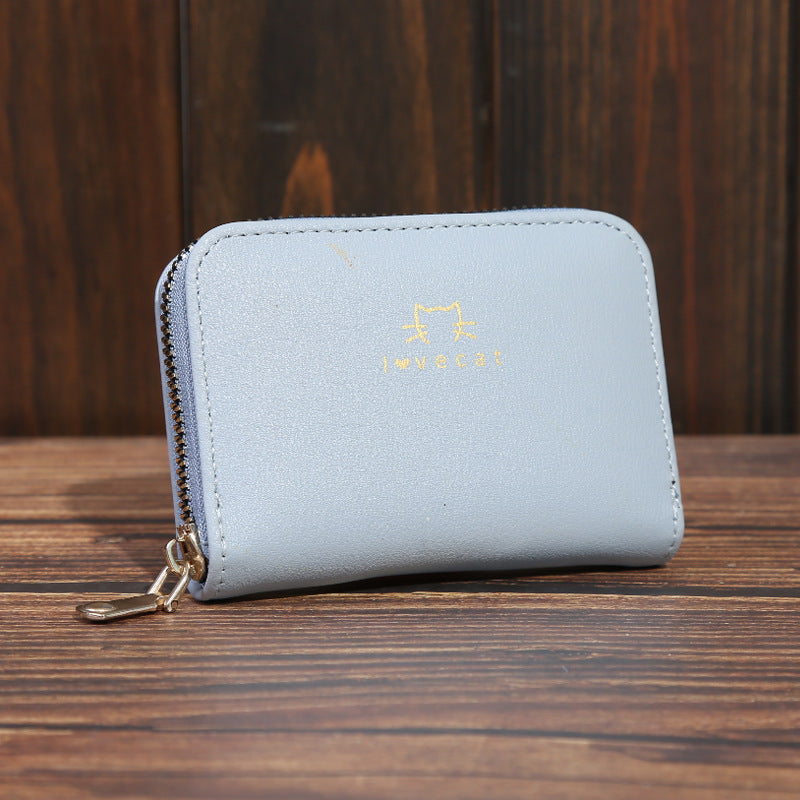 Wholesale Korean Style PU Leather Animal Print Accordion Card Holder Coin Purse Wallet For Women