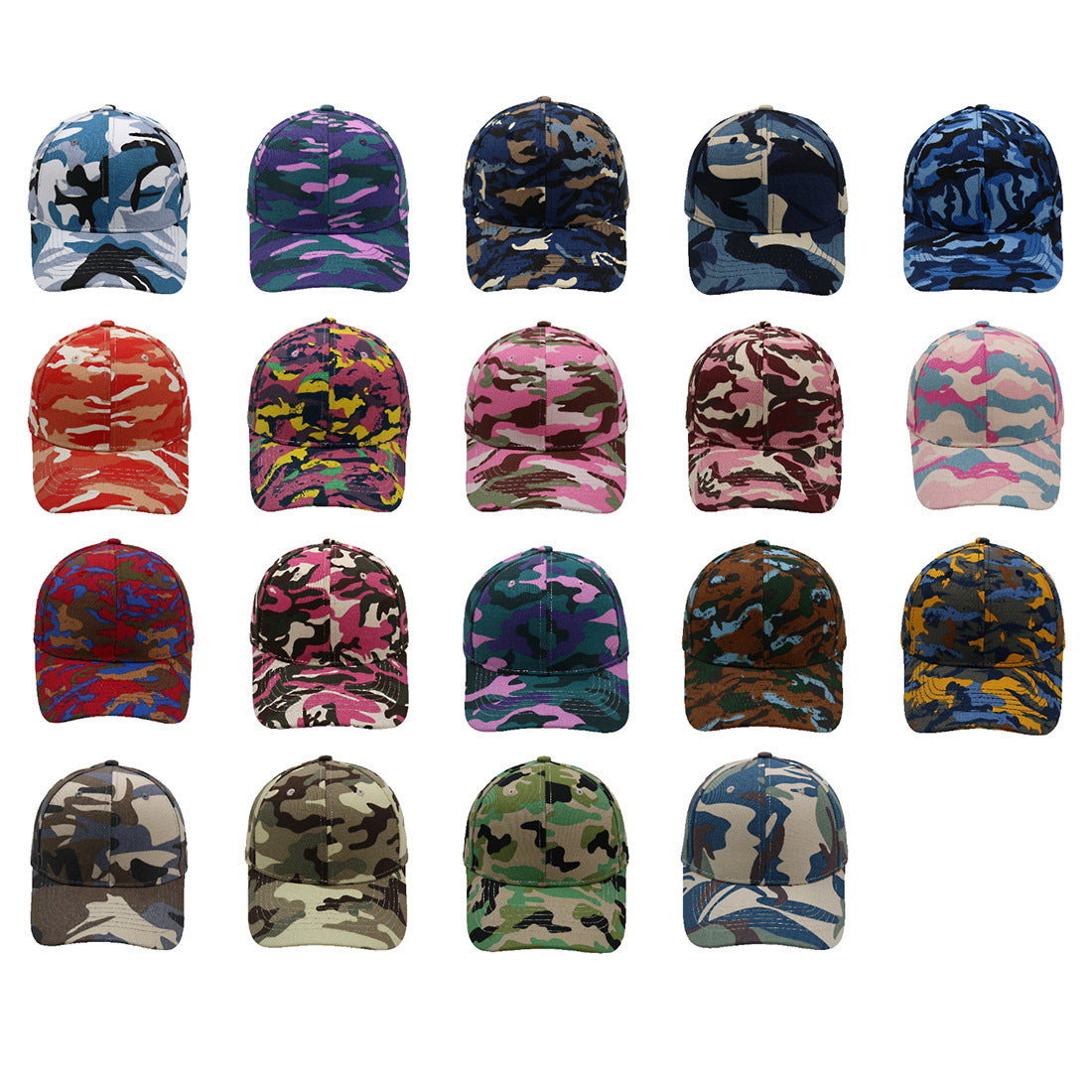 Wholesale Camouflage Baseball Cap Outdoor Tie-dye Pure Cotton Hat ACC-HT-HaiPu017