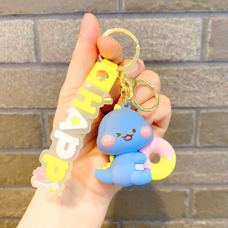 Wholesale Cartoon Cute Dinosaur Silicone Keychain ACC-KC-JuCai006