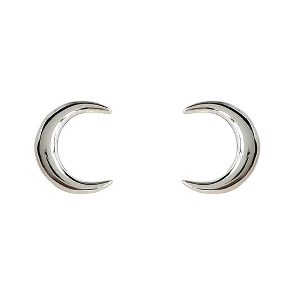 Wholesale Real gold plating symmetrical crescent C- shaped earrings