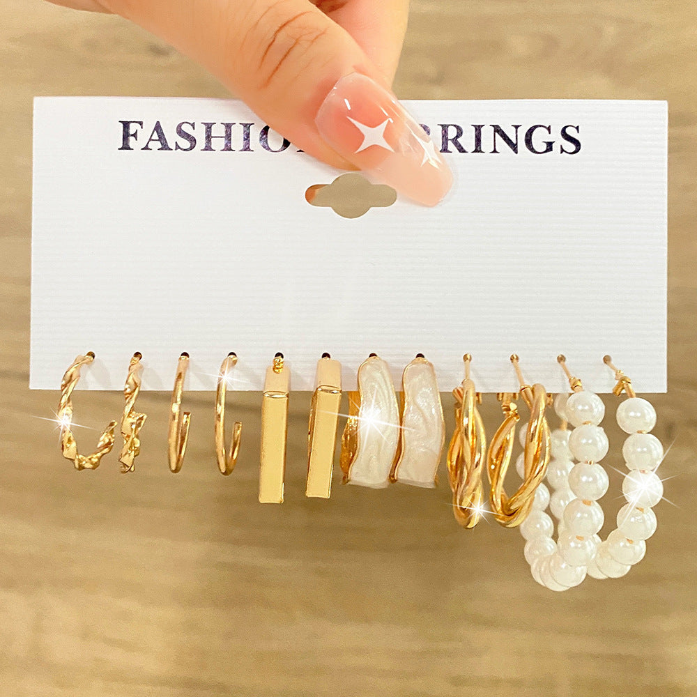 Wholesale alloy love Pearl lock snake butterfly mushroom lock ear buckle  earrings