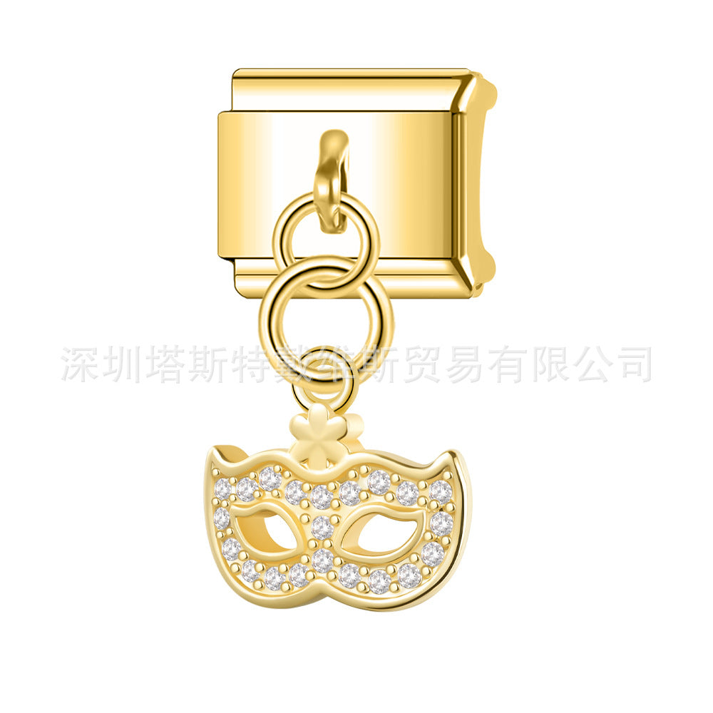 Wholesale Electroplated Alloy Heart Shaped Modular DIY Pendant Bracelet Gift Fashion Accessory