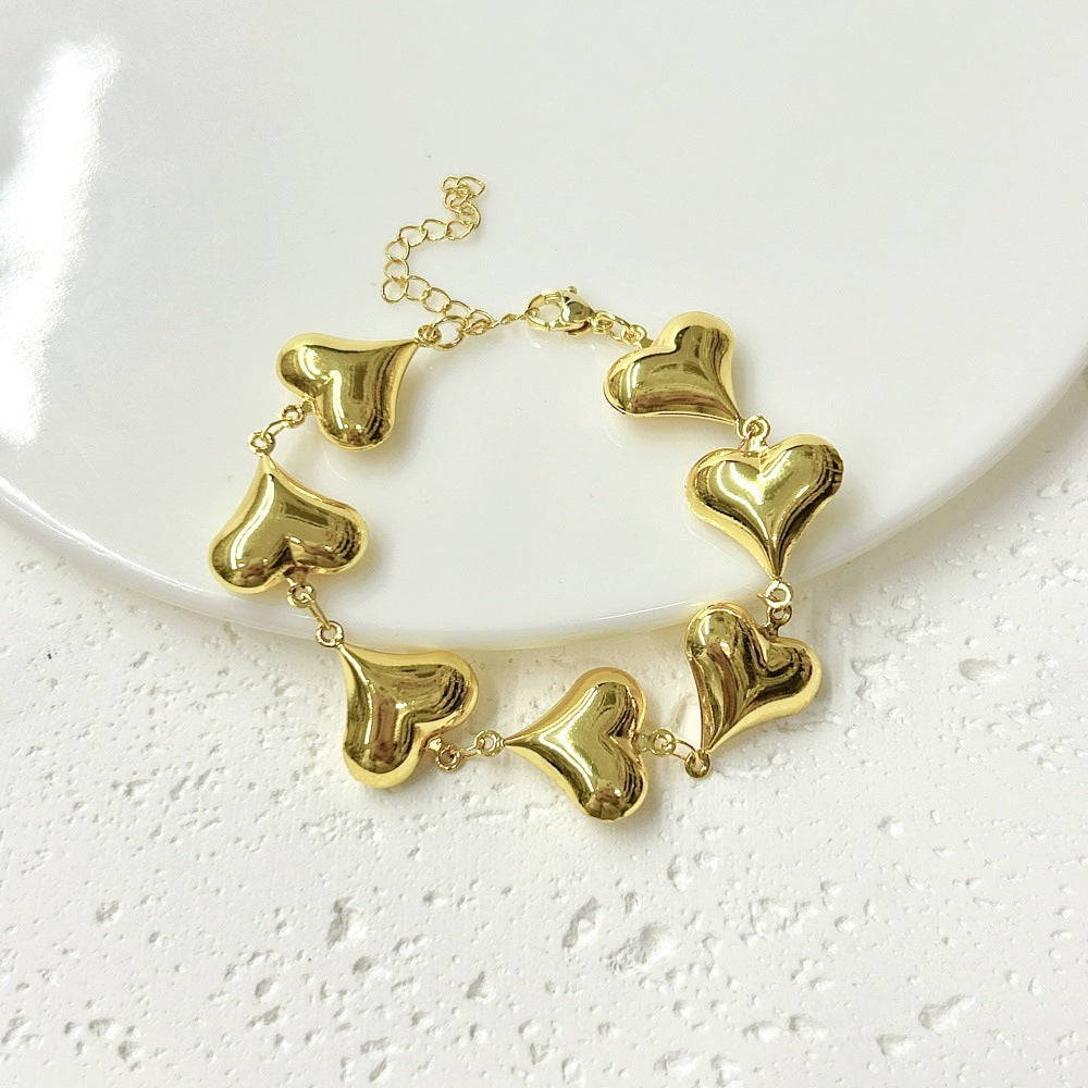 Wholesale  three-dimensional hollow stars love cross snowflake four-leaf clover necklace bracelet