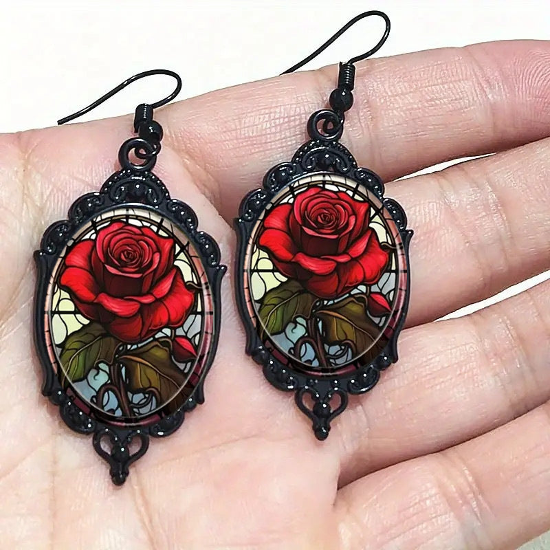 Wholesale Trendy Gothic Cross Raven Pendant Necklace and Earrings Set - Zinc Alloy Electroplated Fashion Accessory for Resale