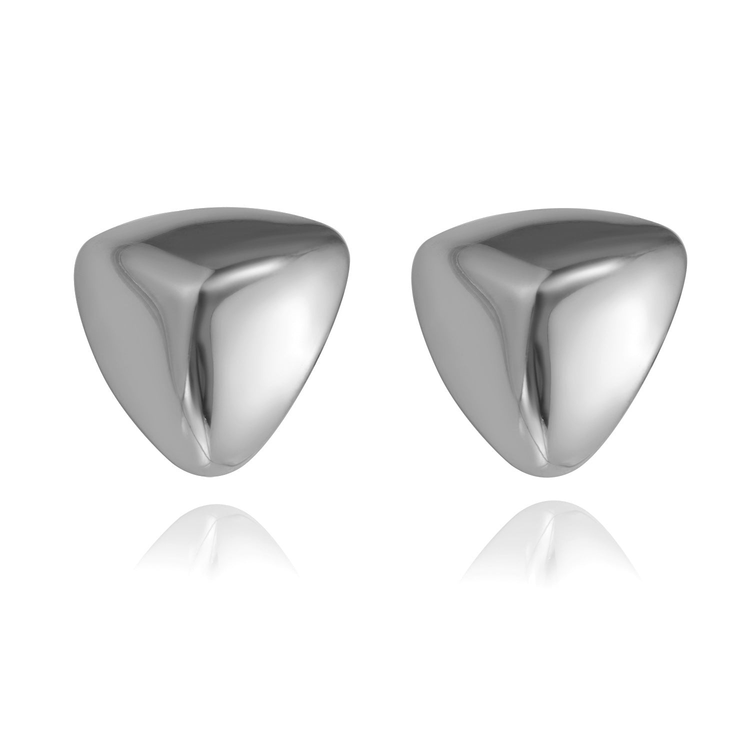 Boucle d'oreilles en acier inoxydable Triangle doré 18k