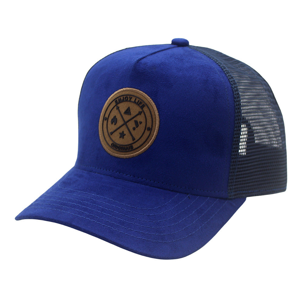 Wholesale round logo letter mesh baseball cap