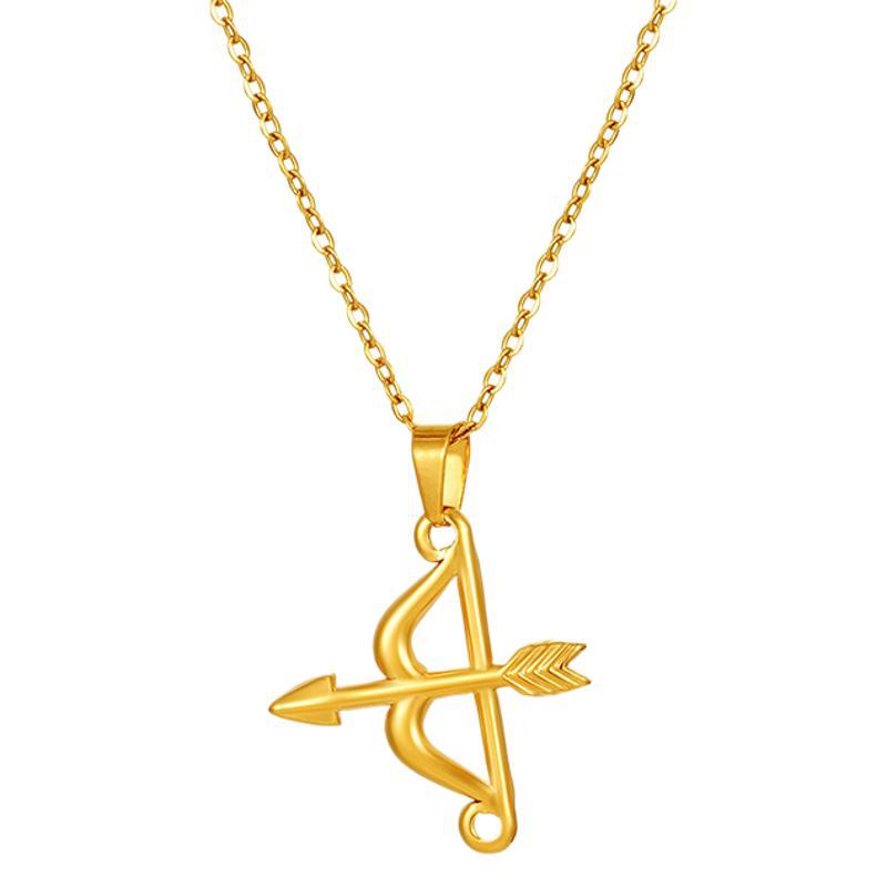 Wholesale Cupid Arrow Stainless Steel Plated 18K Necklace